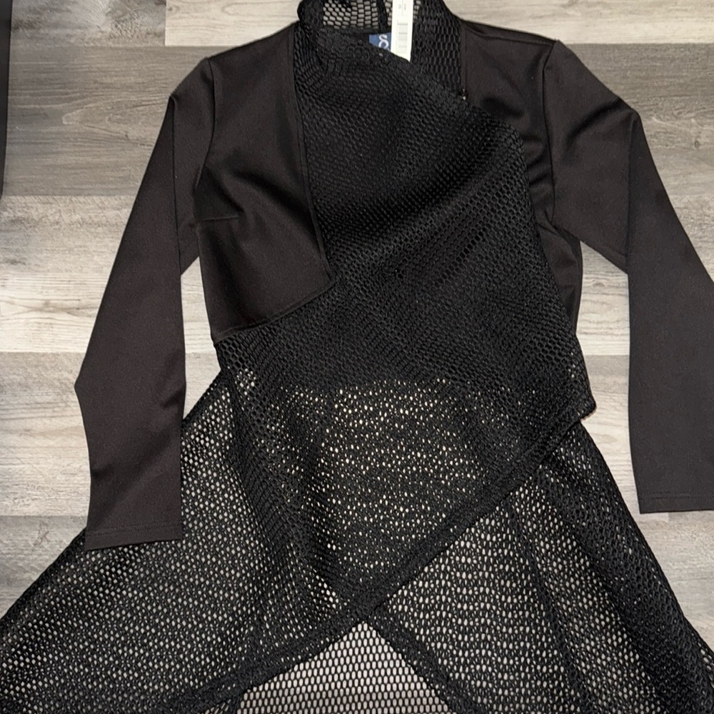 BRAND NEW WITH TAGS SAMUEL DONG SCUBA FISHNET FLARE COAT!